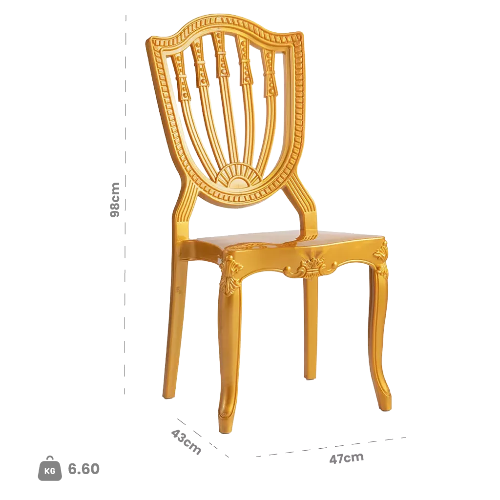 Dimensions (cm) chair dimension view
