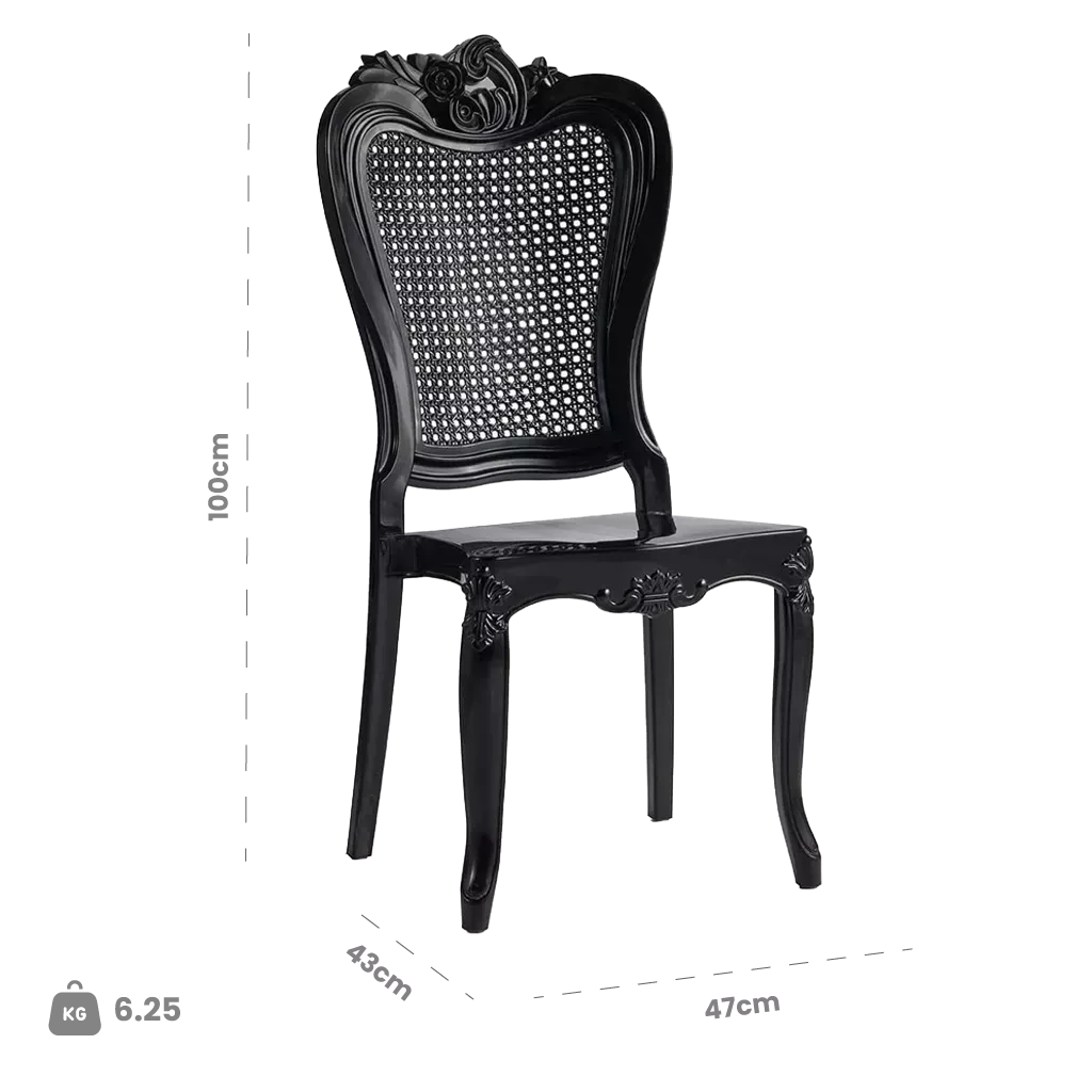 Dimensions (cm) chair dimension view