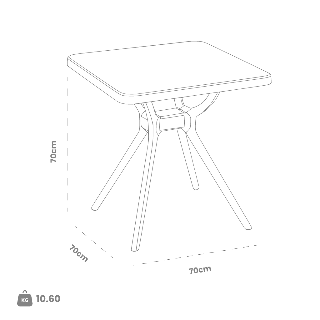 Dimensions (cm) chair dimension view