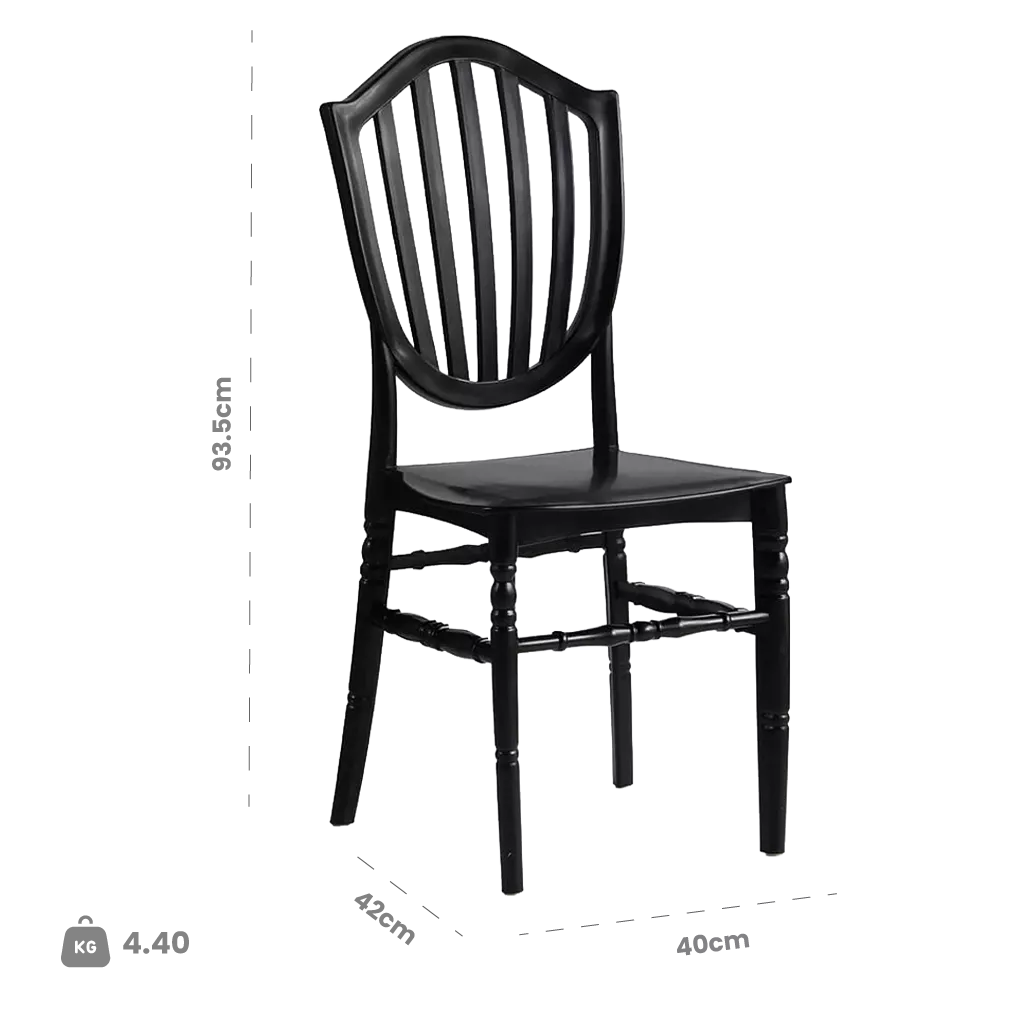 Dimensions (cm) chair dimension view