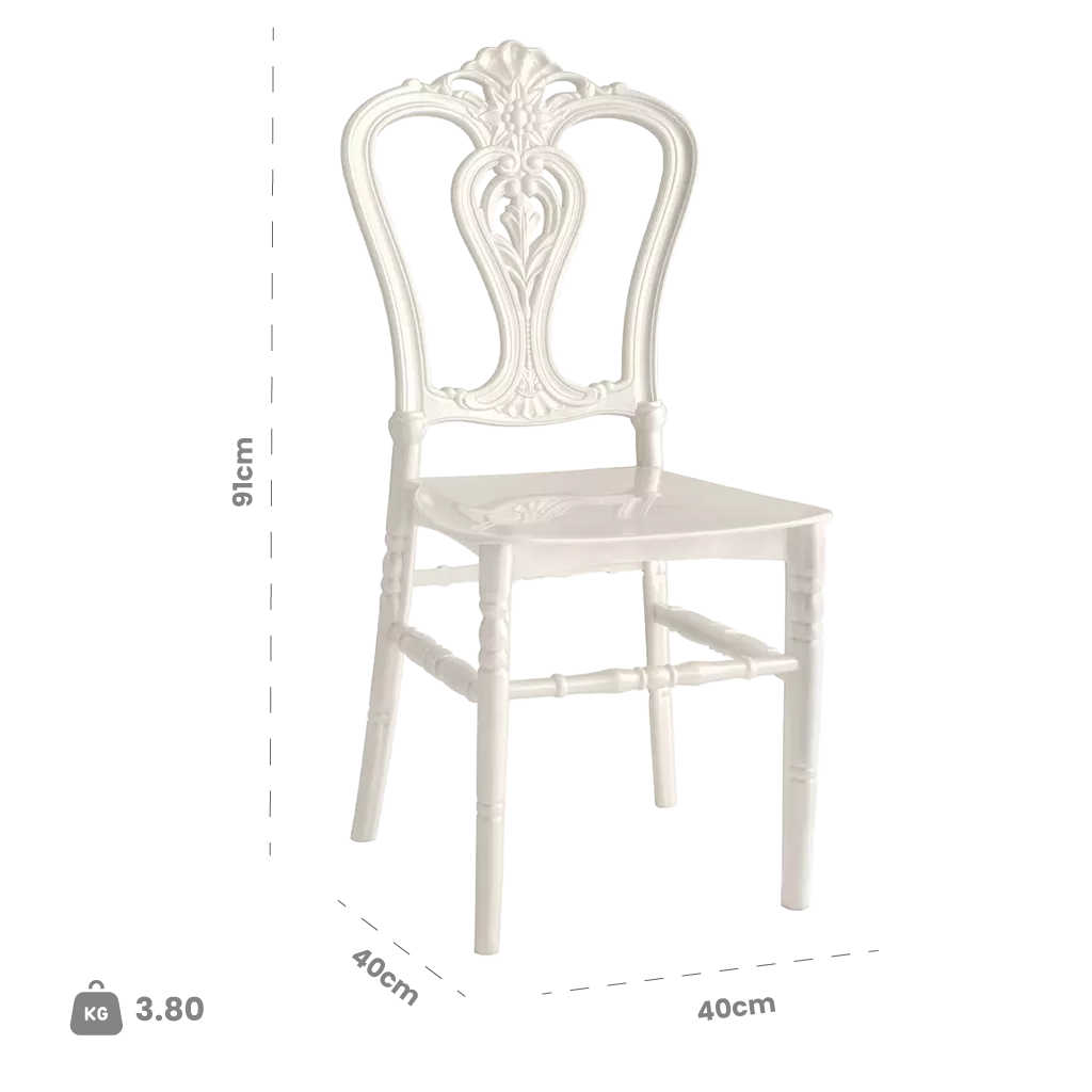 Dimensions (cm) chair dimension view
