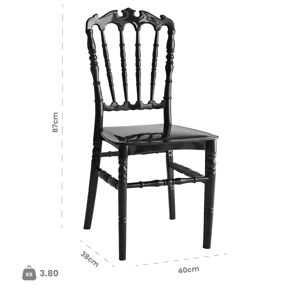 Dimensions (cm) chair dimension view