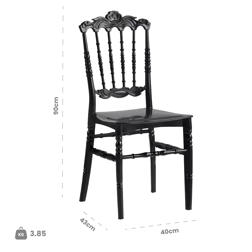 Dimensions (cm) chair dimension view