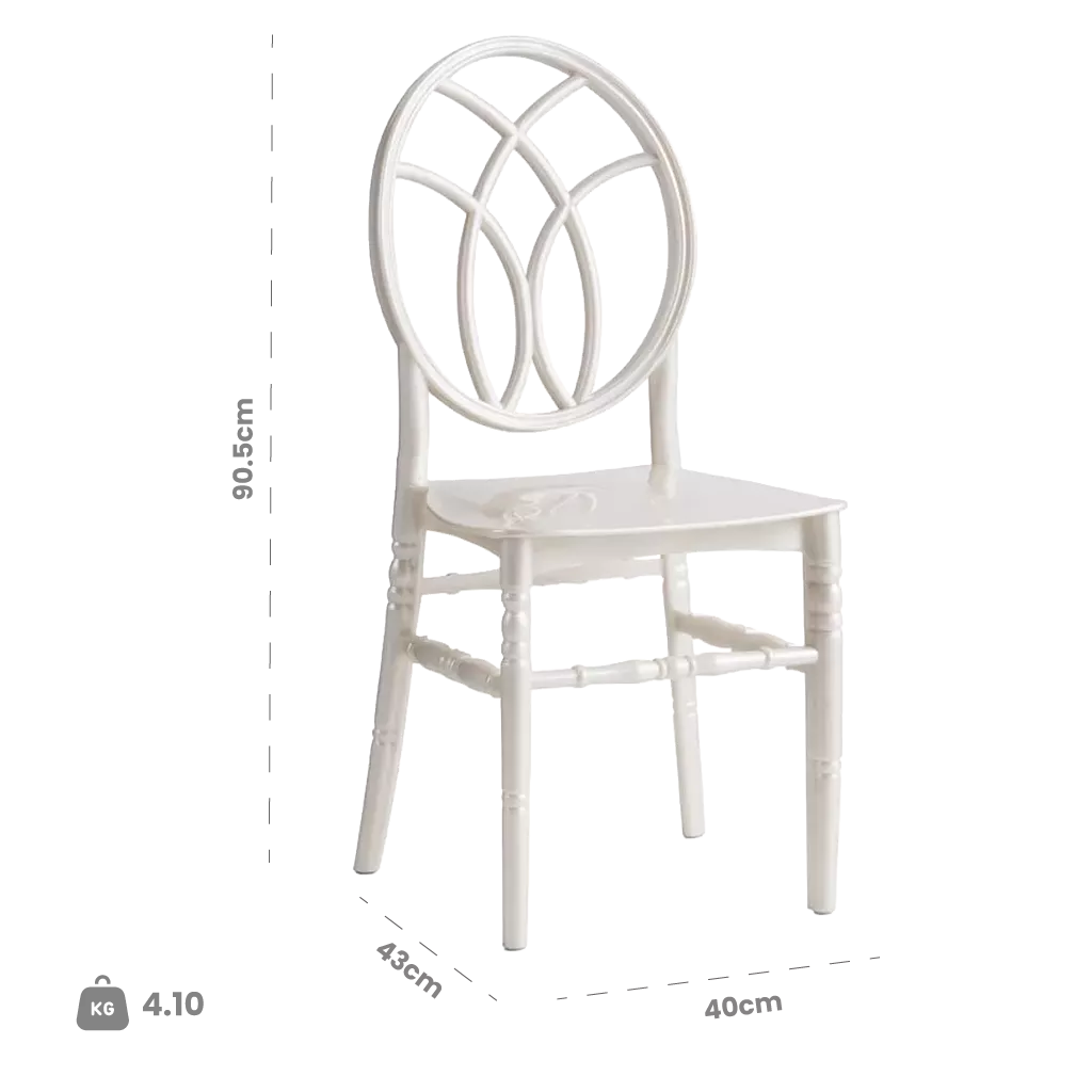 Dimensions (cm) chair dimension view