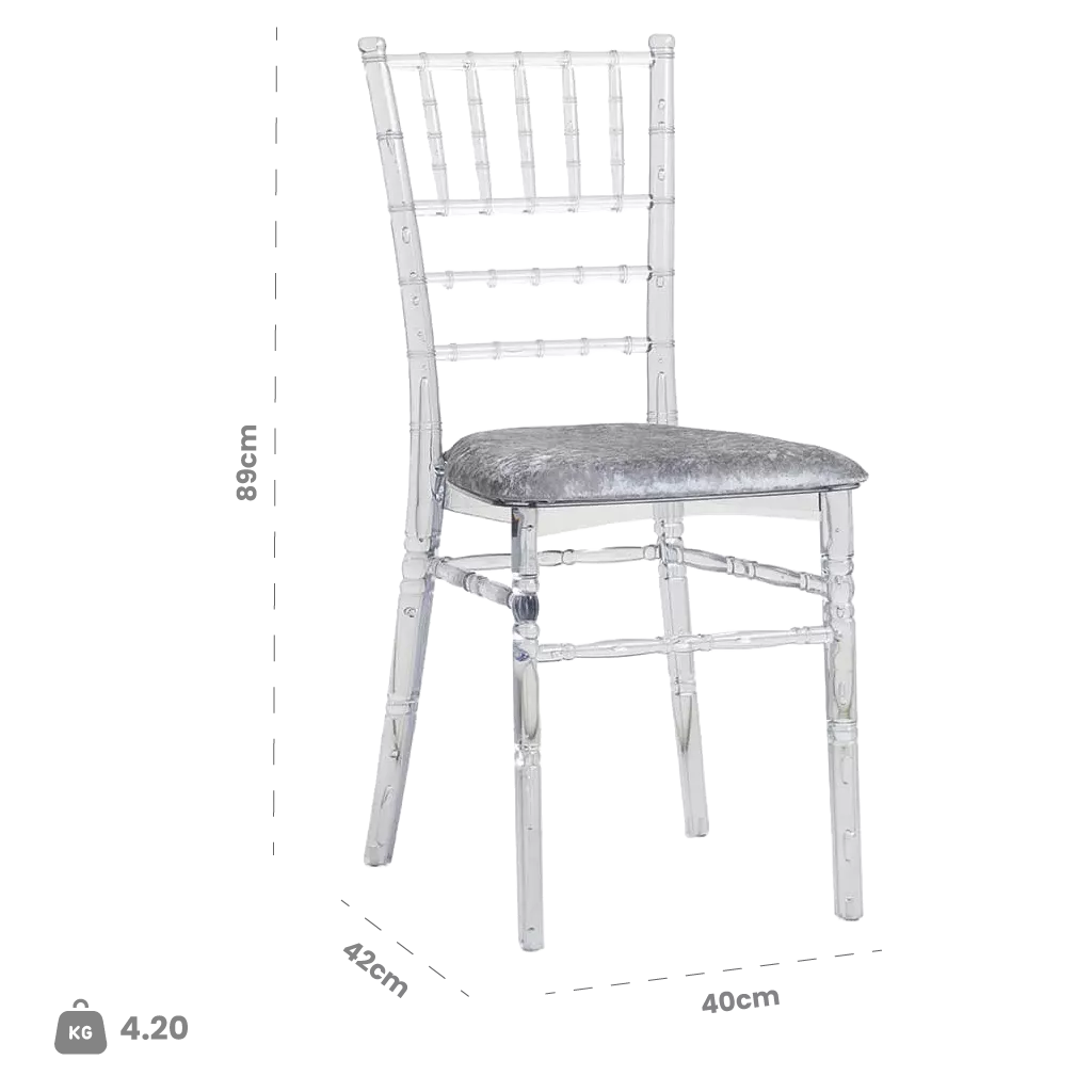 Dimensions (cm) chair dimension view