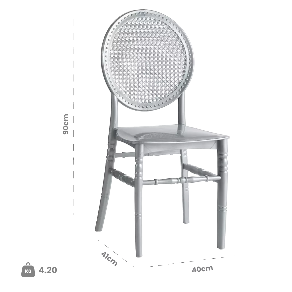 Dimensions (cm) chair dimension view