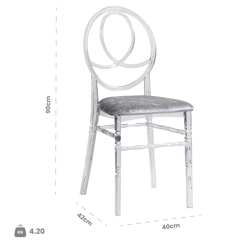Dimensions (cm) chair dimension view