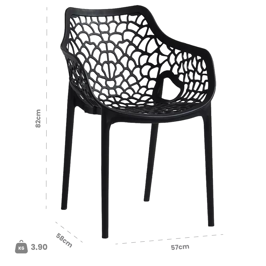 Dimensions (cm) chair dimension view