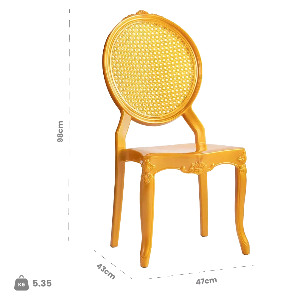 Dimensions (cm) chair dimension view