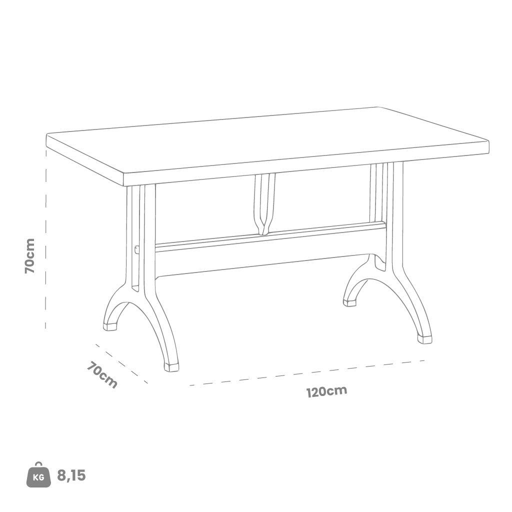 Dimensions (cm) chair dimension view
